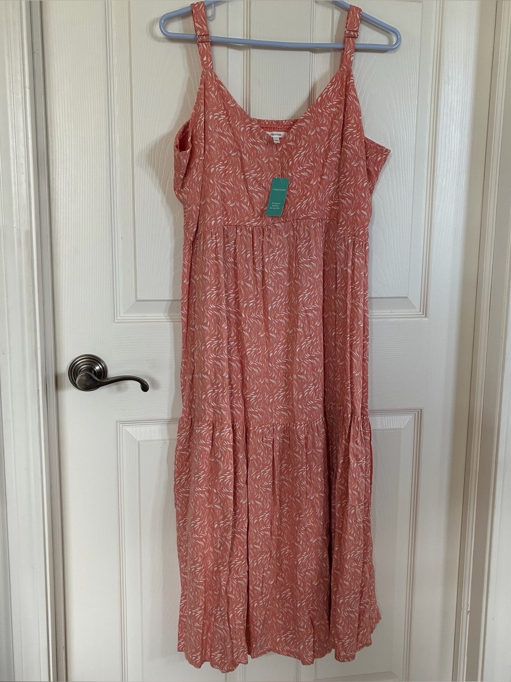 NWT Maurices Coral Pink Maxi Sun Dress size XXL